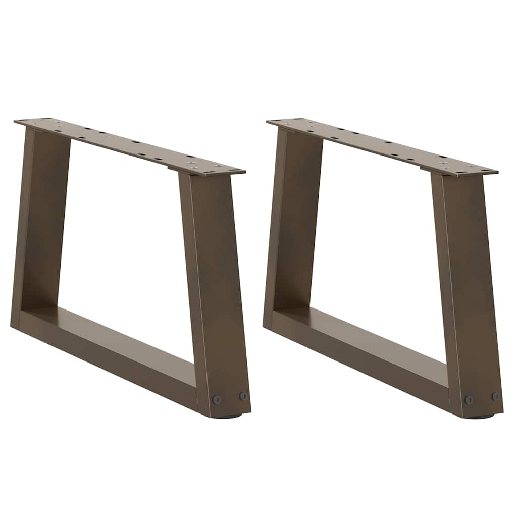 vidaXL Patas para mesa de centro en forma de V (2 unidades)  50 x (30-31,3) cm, acero