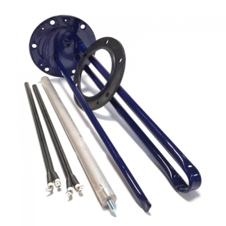 Kit de Reparación para Termo FAGOR / EDESA | Portavainas 165 mm | 2 Resistencias 800W (Total 1600W) | Incluye Ánodo de Magnesio y Junta | Protección Anti-Cal