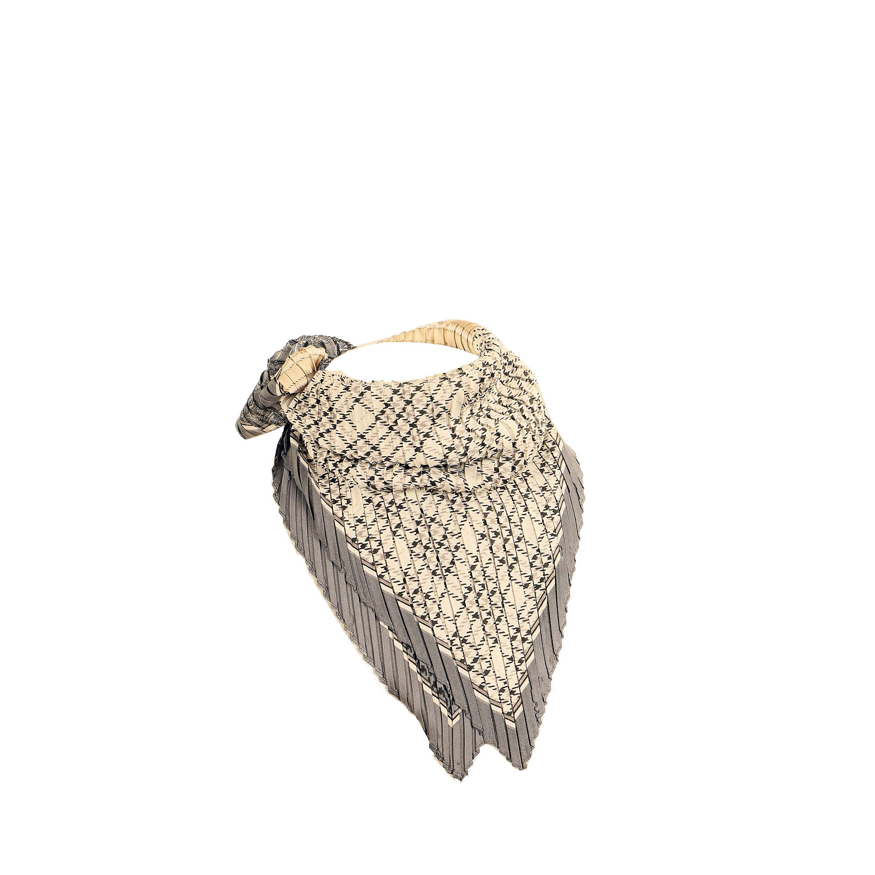 Pañuelo EFERRI - Fular Venria de mujer - Diseño Pata de Gallo - Textura Fina y Suave con Borde de Color