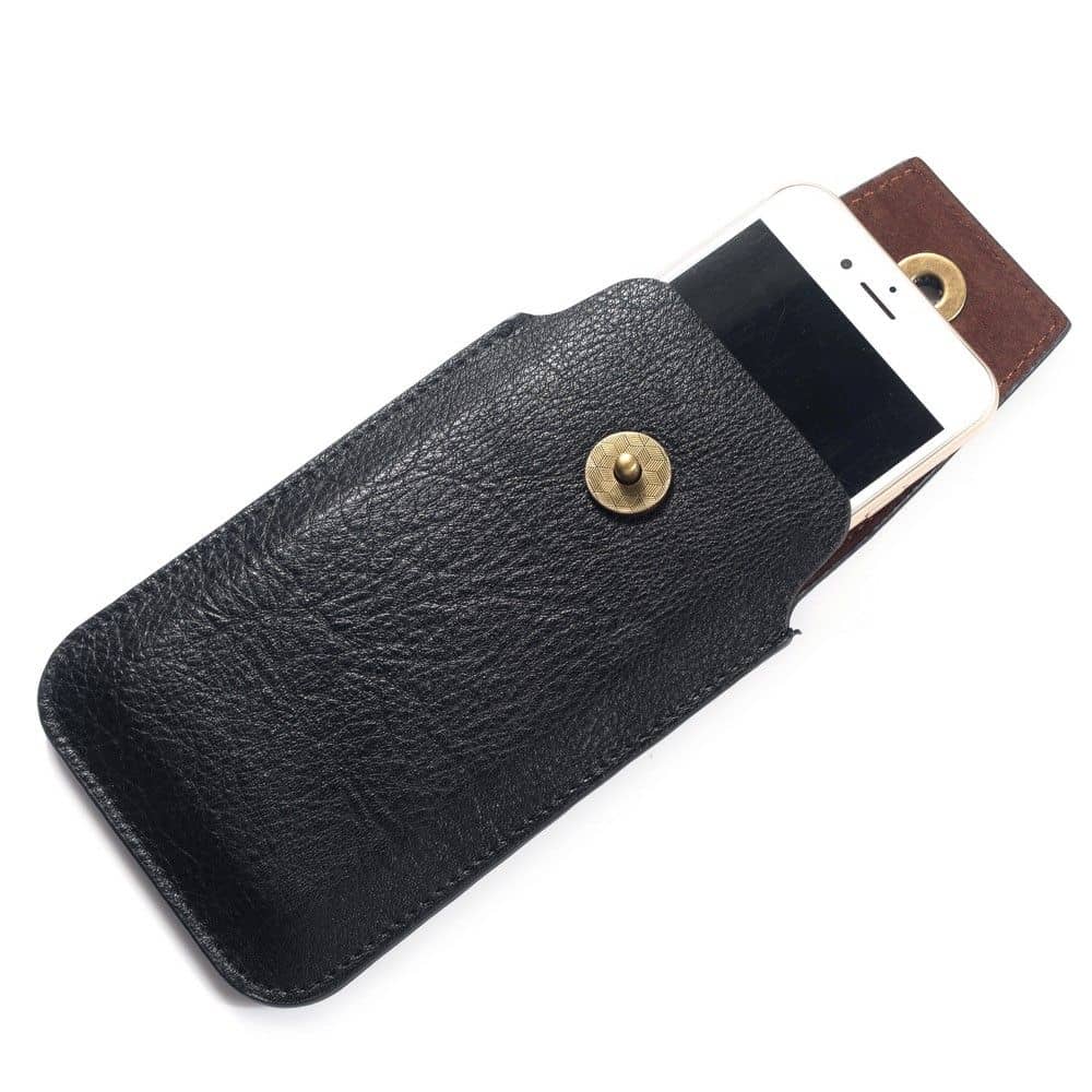 para Alcatel 1 (2021) Funda Piel Estuche Cinturón Vertical con Cierre Magnético - Negro