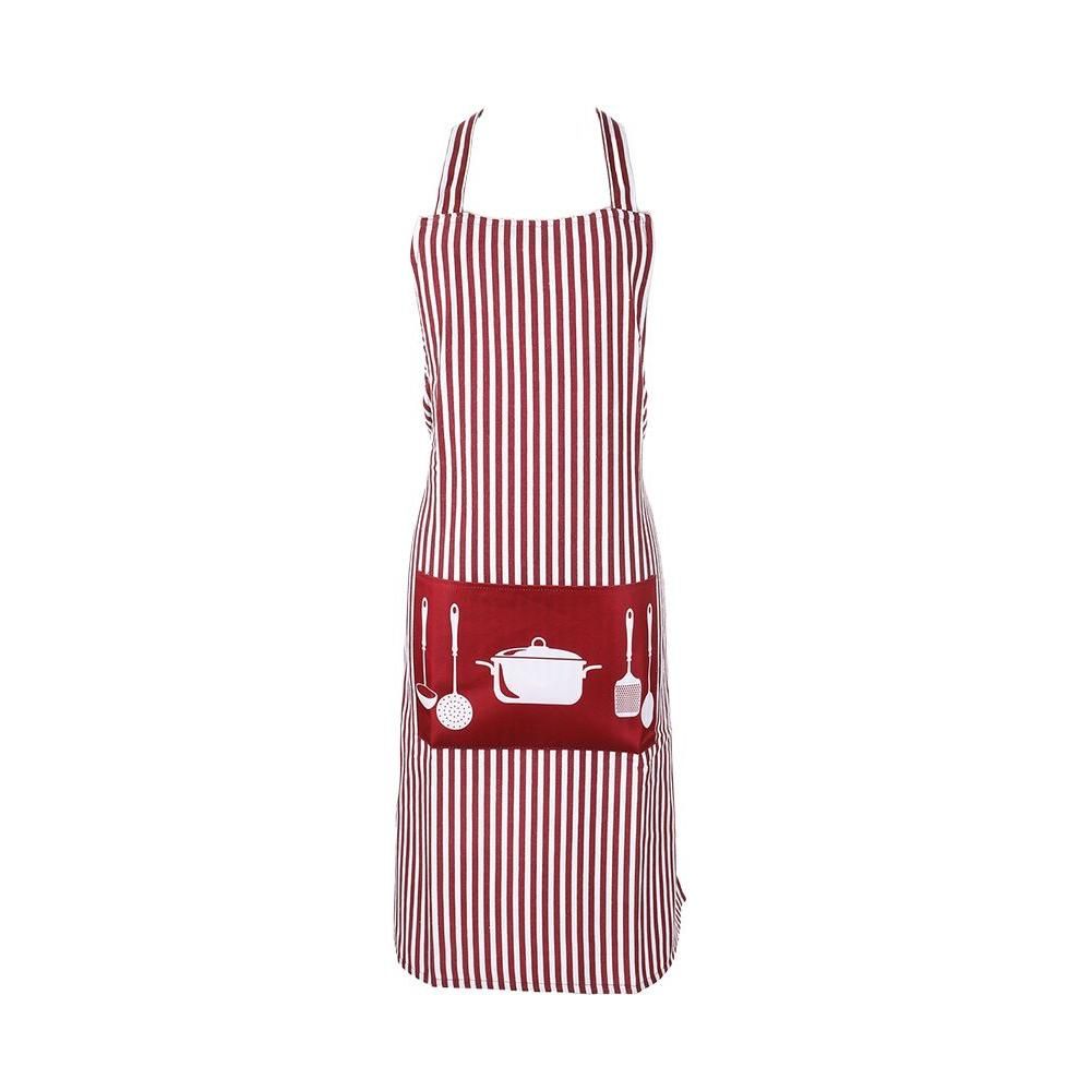 Family Delantal rayada cocina para hombre y mujer ，Algodón poliéster -- para cocinar, hornear, limpiar y más