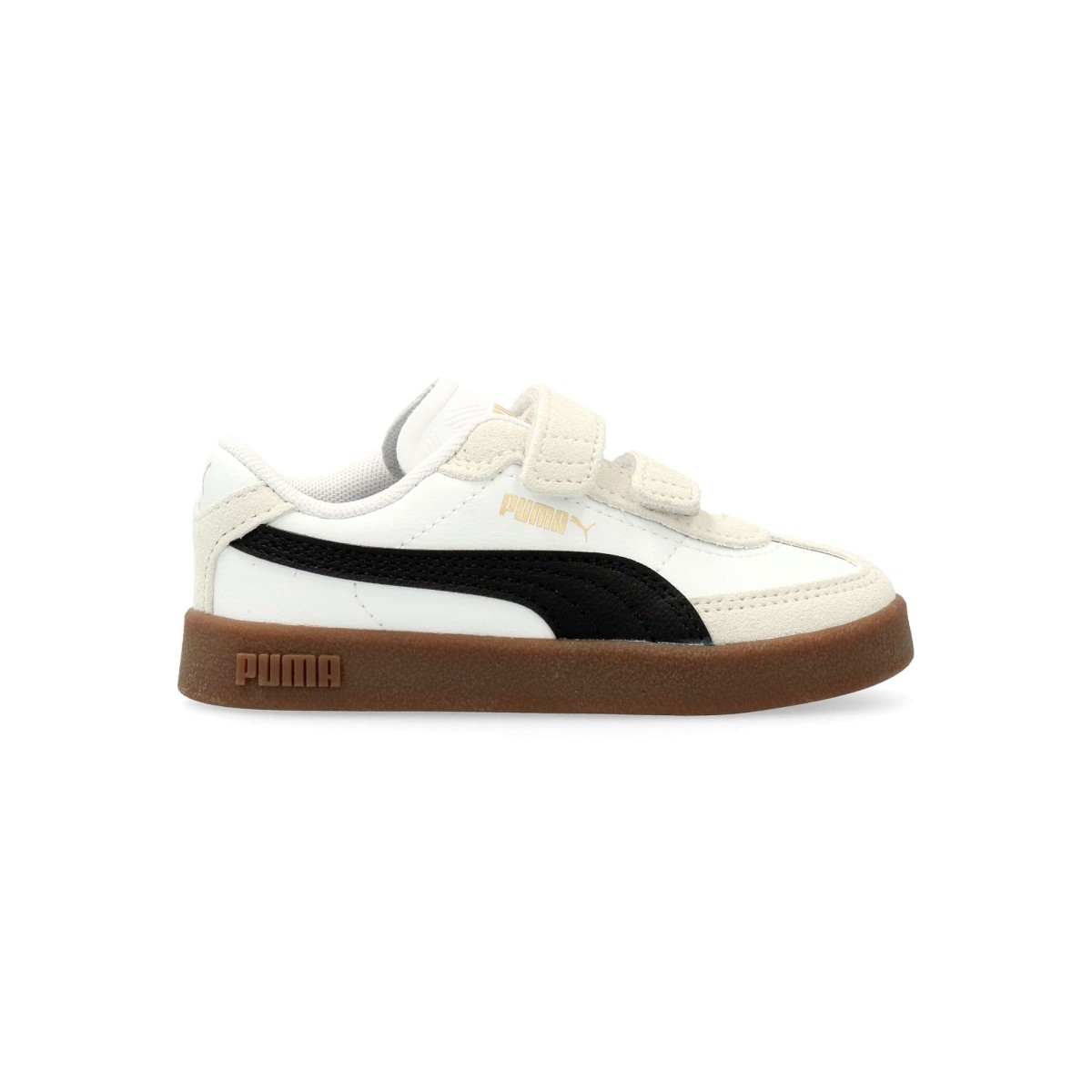 PUMA - Zapatillas de tenis casual Club II Era para niño, fabricadas en piel y sintético con suela de goma color caramelo y plantilla SoftFoam+ para amortiguación superior