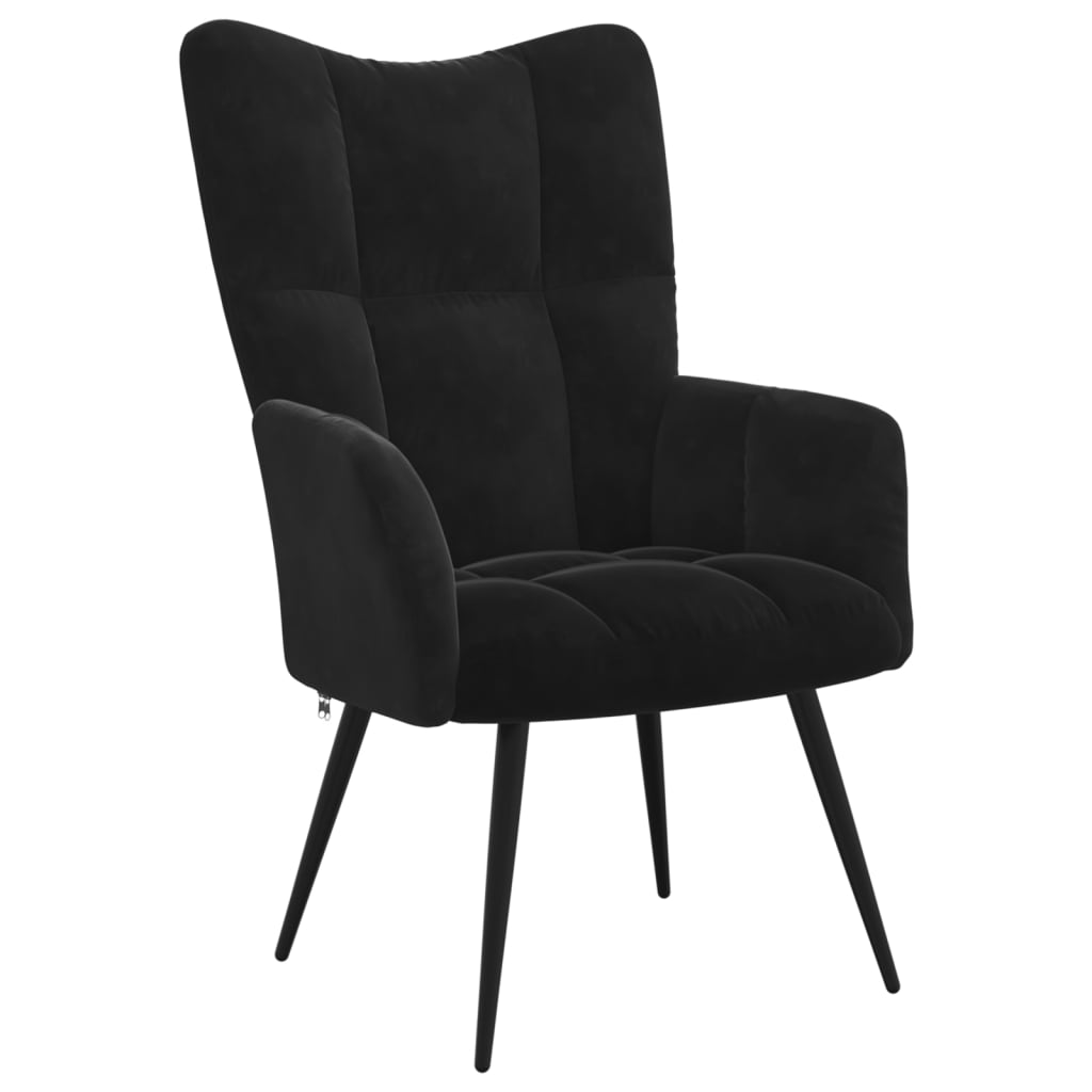 vidaXL Sillón de relax de terciopelo negro