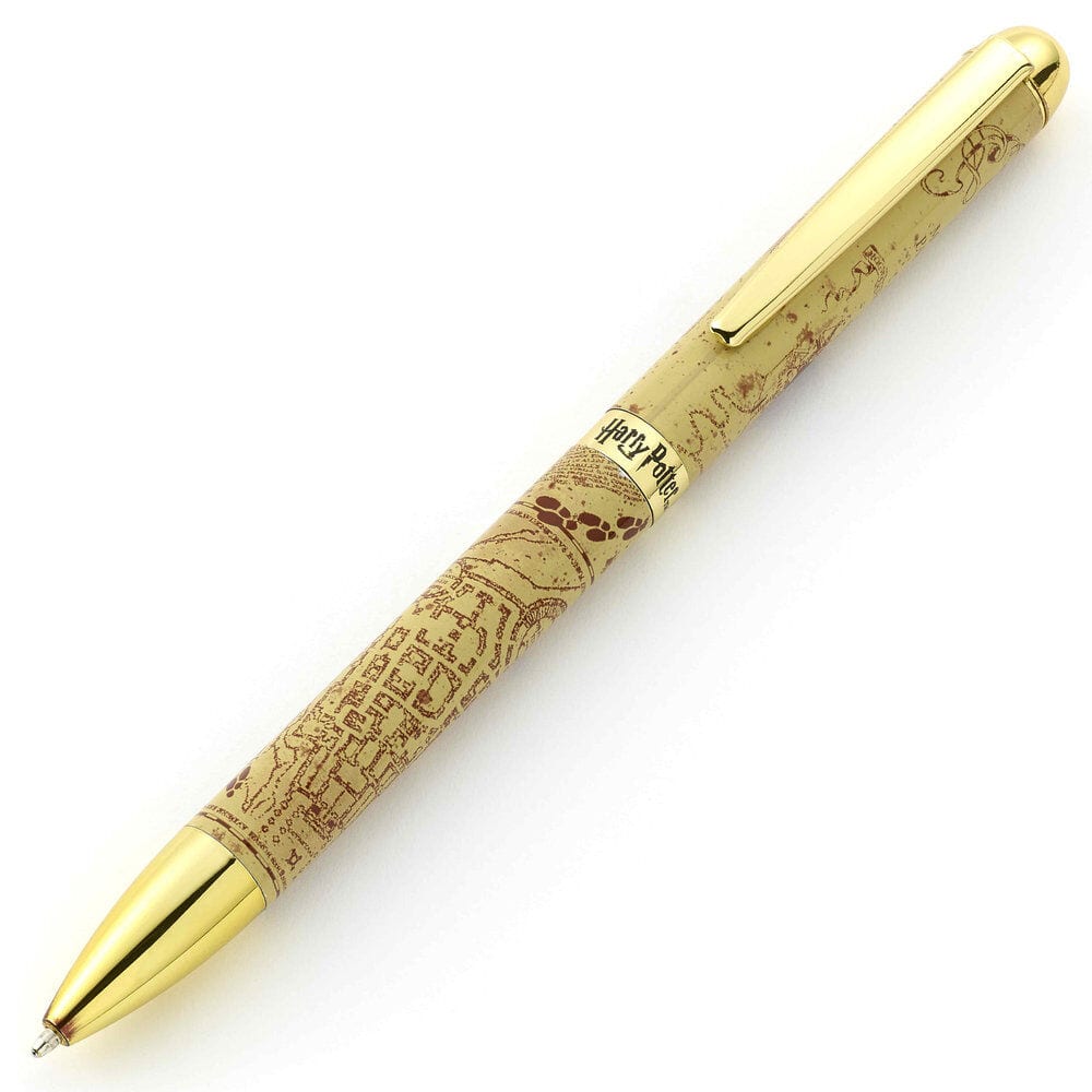 Bolígrafos Harry Potter, metálicos y de acero inoxidable, tinta negra, diseño coleccionable con detalles del universo mágico, mecanismo giratorio, para escritura diaria, regalo original
