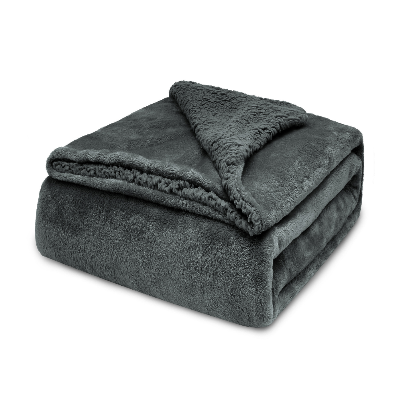 Manta Borreguito Sherpa Reversible 130x160 cm, Manta Sofa Invierno Polar Mantas para Cama Calentita Manta de Sofá Suave y Caliente con Borreguito Multiusos, Extra Suave