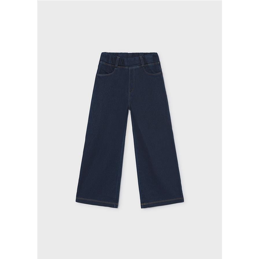 Mayoral - Pantalón largo de punto estilo denim para niña, corte cómodo y elástico ideal para uso diario en temporada otoño invierno