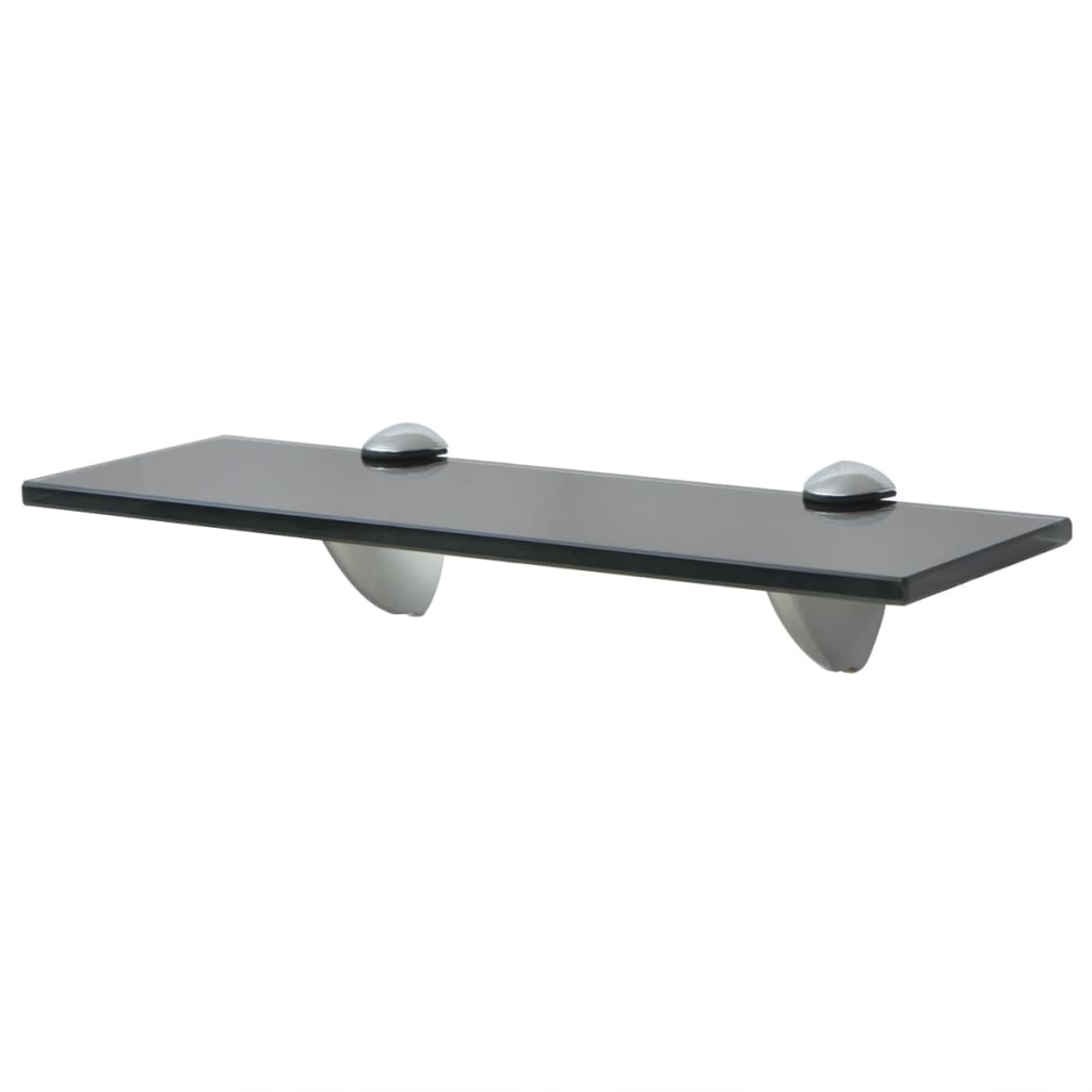 vidaXL Estantes flotantes 2 unidades vidrio 8 mm 30x20 cm Transparente, Negro, Blanco Mueble Almacenaje Estantería para Oficina, Estudio, Dormitorio Estantería/Librería/ mueble de Almacenamiento