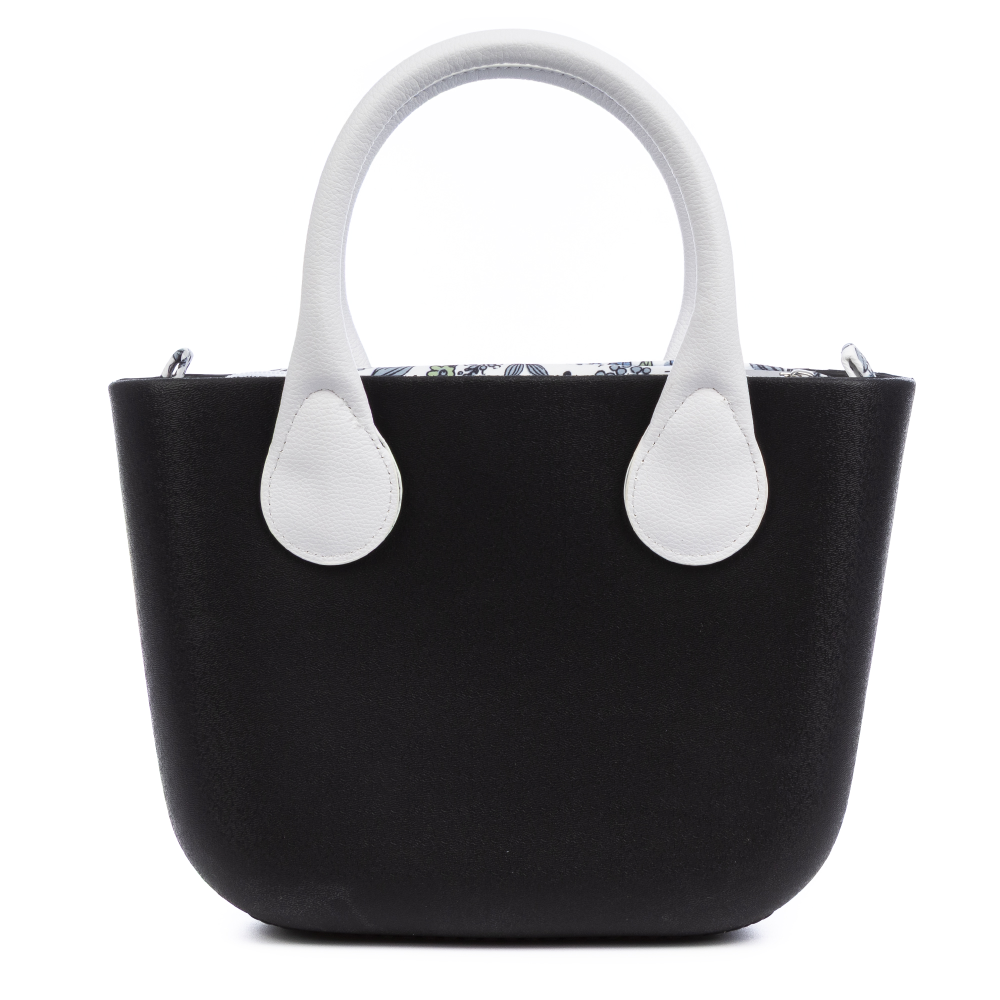Libelulla Villanterio bolso de mano de goma EVA con bolso interior estampado. Asas y bolsa de relleno intercambiables. 28x10x20 Cm. Color: Negro