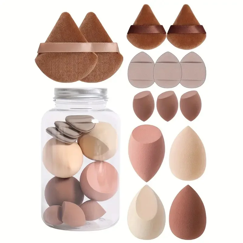 TK 12/14Pcs Esponja De Maquillaje Blender Beauty Egg Puf Cosmético Para Fundamento Y Polvo Accesorios De Belleza Para Mujeres Herramientas De Maquillaje