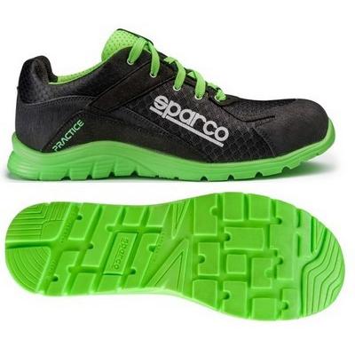 ZAPATILLAS SPARCO PRACTICE KEKE TALLA 41 NEGRO/VERDE S1P SRC