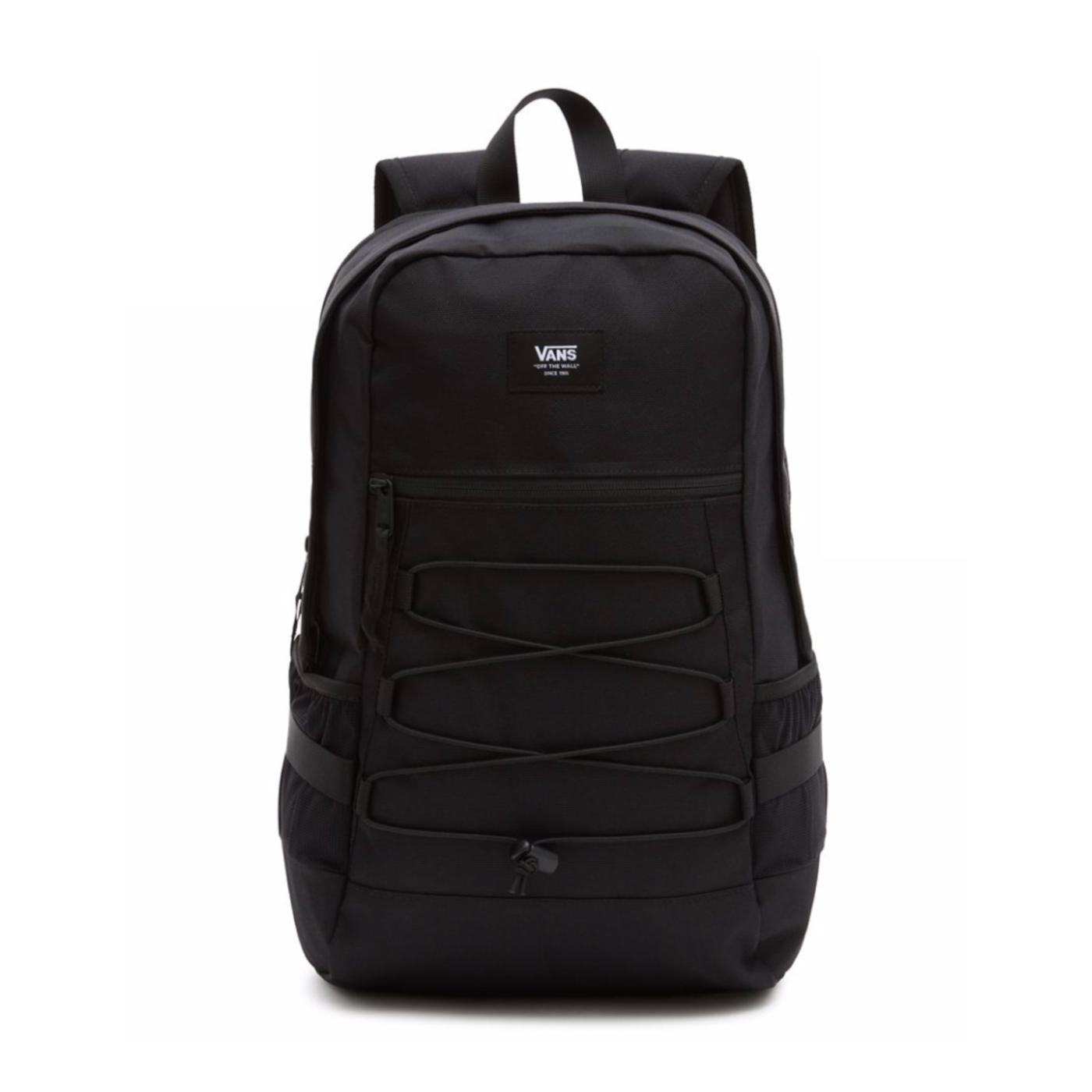 Vans Mochila Original Negra con Cierre de Cremallera y Rejilla Frontal