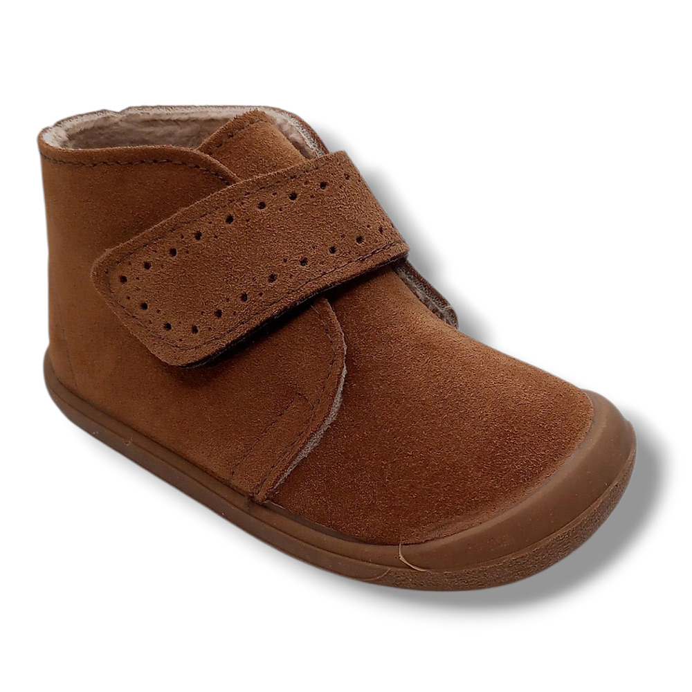 Vulpeques Botas Serraje Niño 319-SE/1 ARENA calzado niños Respetuoso Vulpeques Winter ROYALE ROYALE CORDONETS