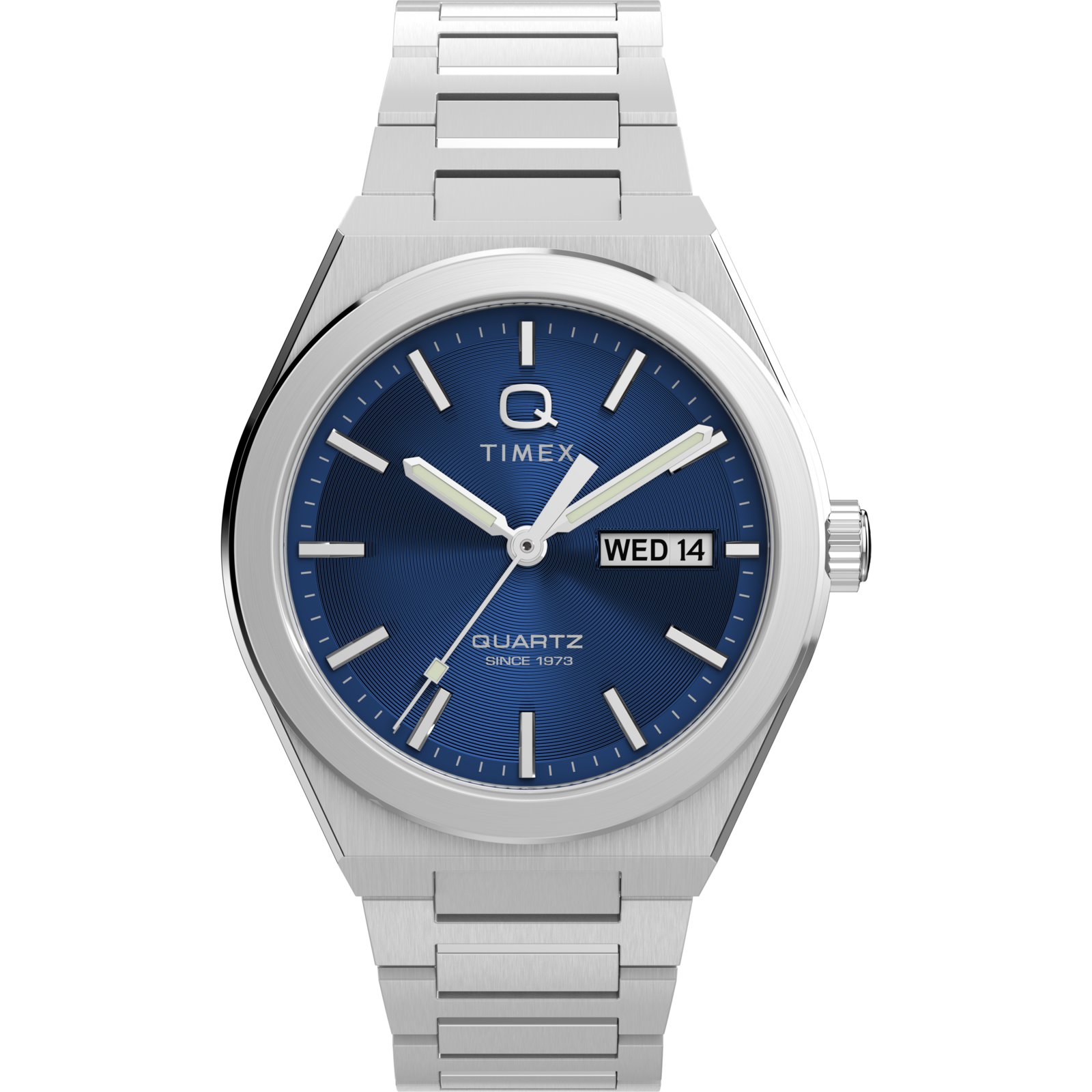 Timex Reloj Hombre Caja De Acero Pulsera Acero De Color Plateado Resistente Al Agua 5 Atm Tw2y25100