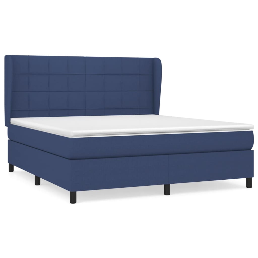 vidaXL Cama box spring con colchón tela  180x200 cm Multicolor