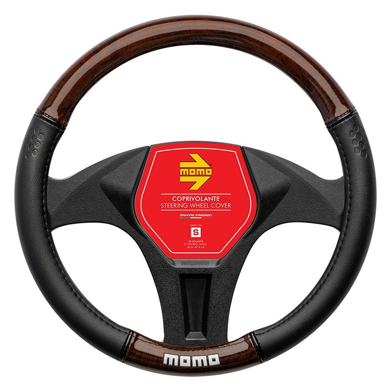 FUNDA VOLANTE MOMO LUXURY WOOD PU S 36,5CM-37,9CM