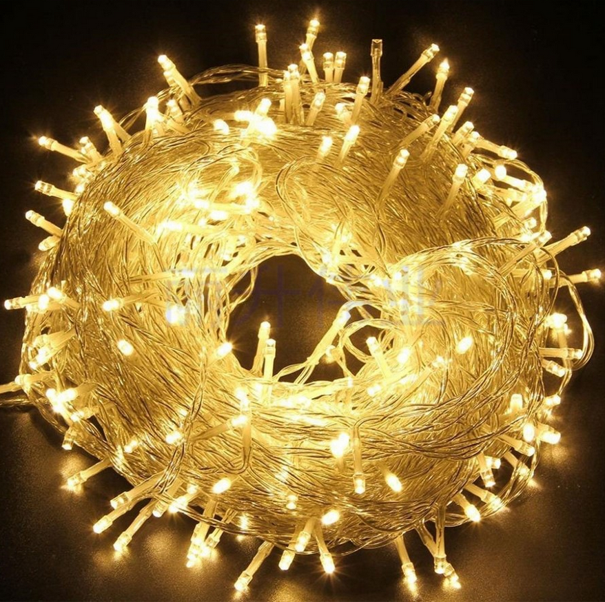 Guirnalda de Luces LED Cable Transparente para Navidad - 8 funciones; Ideal para decorar árboles de Navidad tanto en interiores como exteriores - Kmt Style