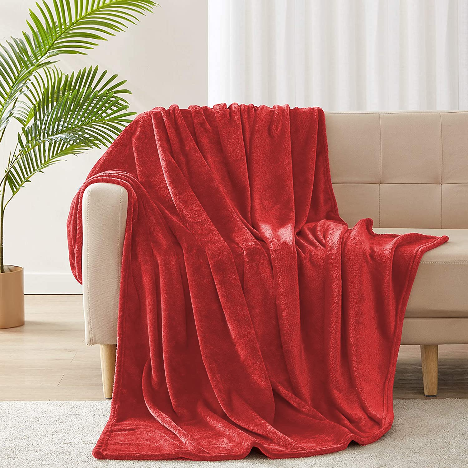 Yibo Manta de Franela para Sofá, Manta de Franela para Cama, Manta para Mascotas, Mantas Ligeras, Extra Suave Cálido