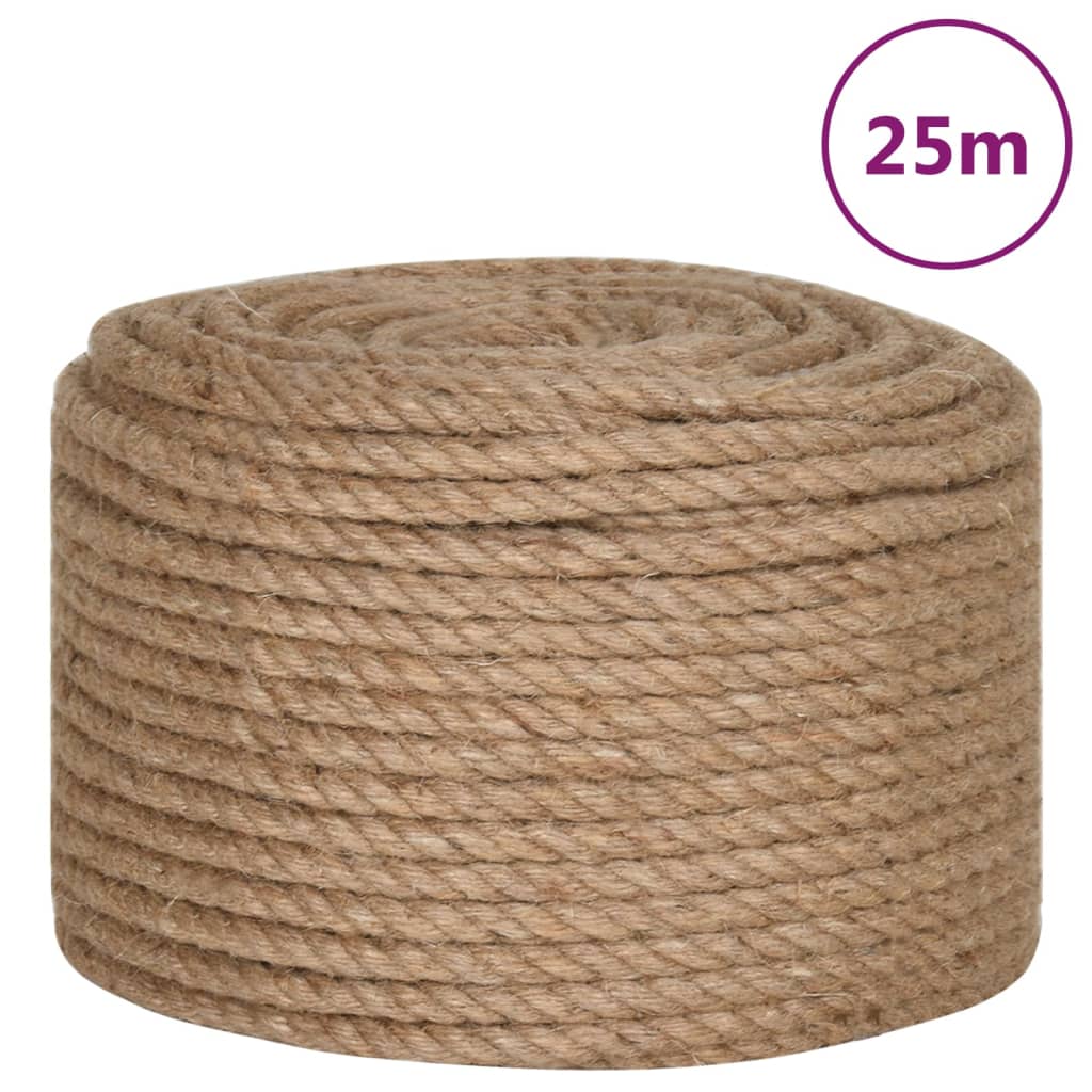 vidaXL Cuerda de yute 25 m de longitud cuerda de cáñamo Diámetro 6 mm, 8 mm, 10 mm y mas