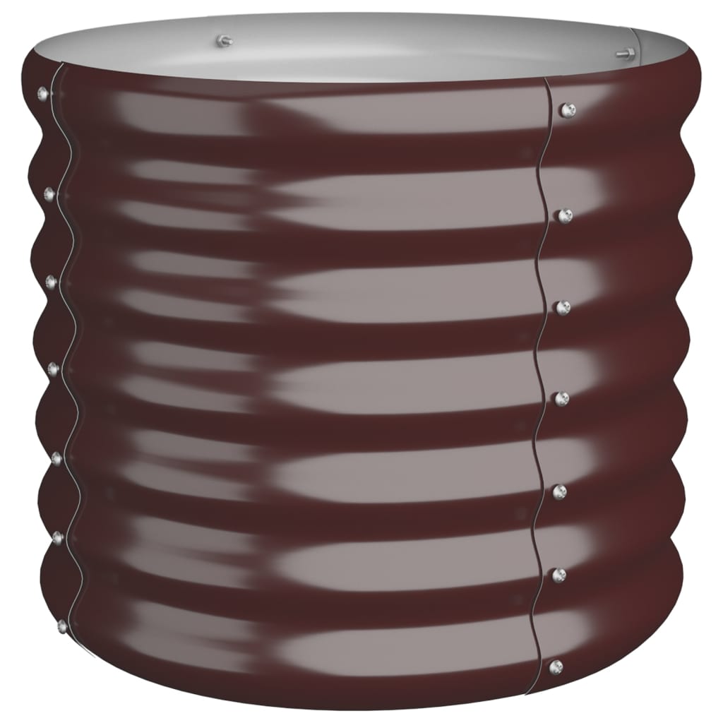 vidaXL Jardinera de acero galvanizado marrón 40x40x36 cm