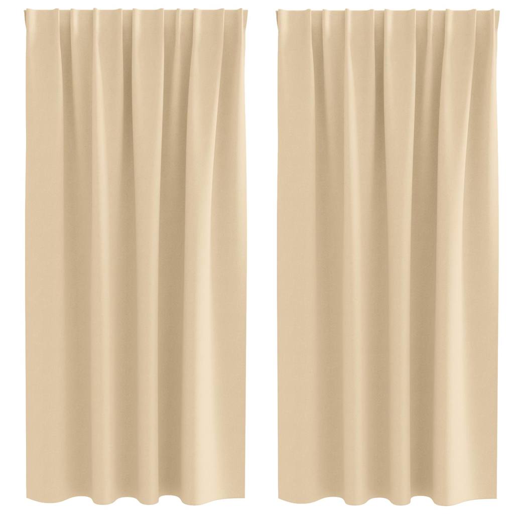 vidaXL Cortinas Opacas con Anillas 2 pcs 175 x 140 cm Poliéster