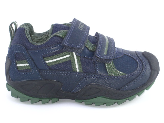 Geox .J741VA. Azurro. New Savage Boy. Zapato para niños con puntera reforzada y velcro ajustable