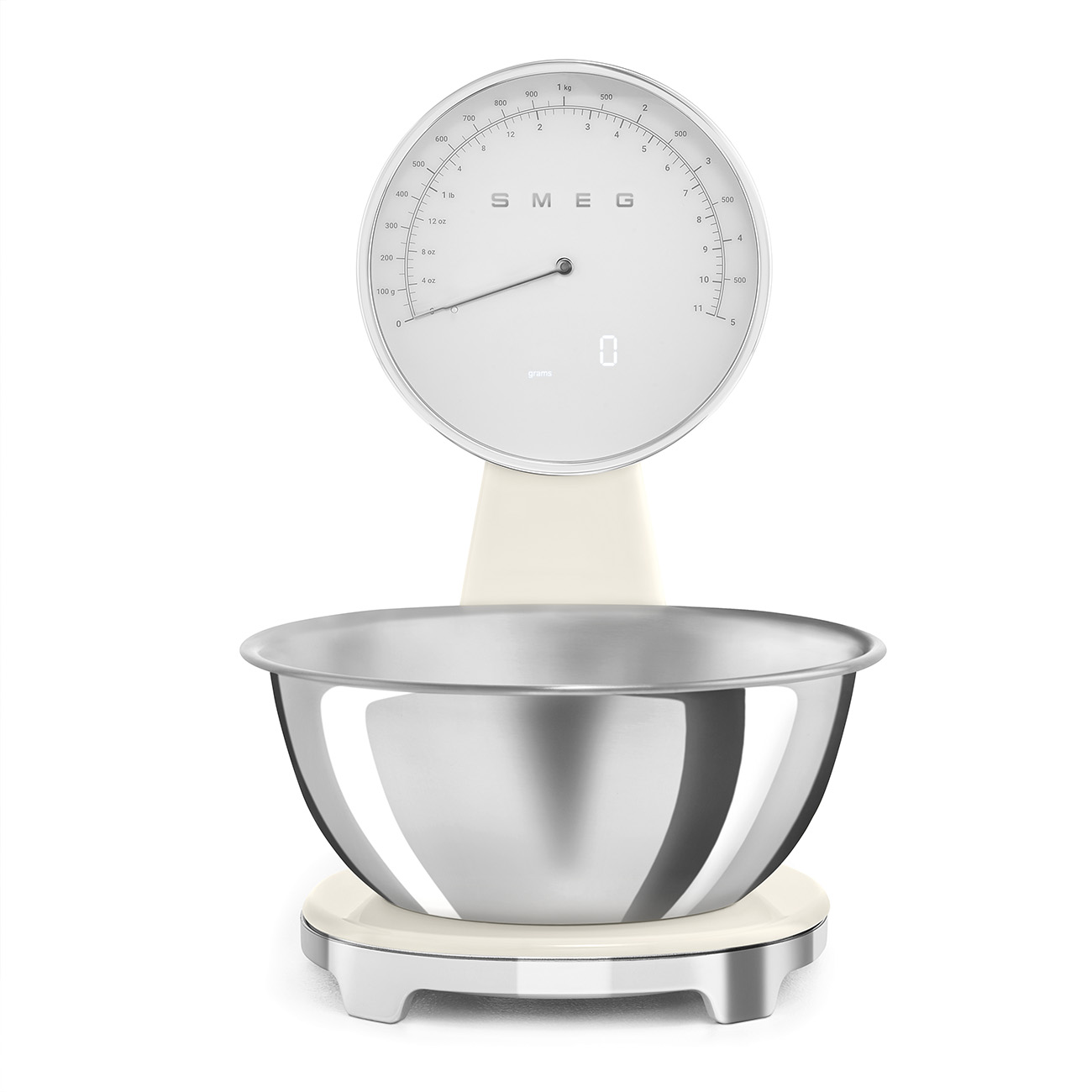 Báscula de Cocina - Smeg - KSF01CRWW - 50's Style - Crema - Acero Inoxidable