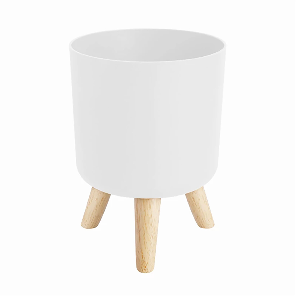 TK SSITO Macetas Moderna con Patitas de Madera para el Hogar, Dormitorio y Sala de Estar