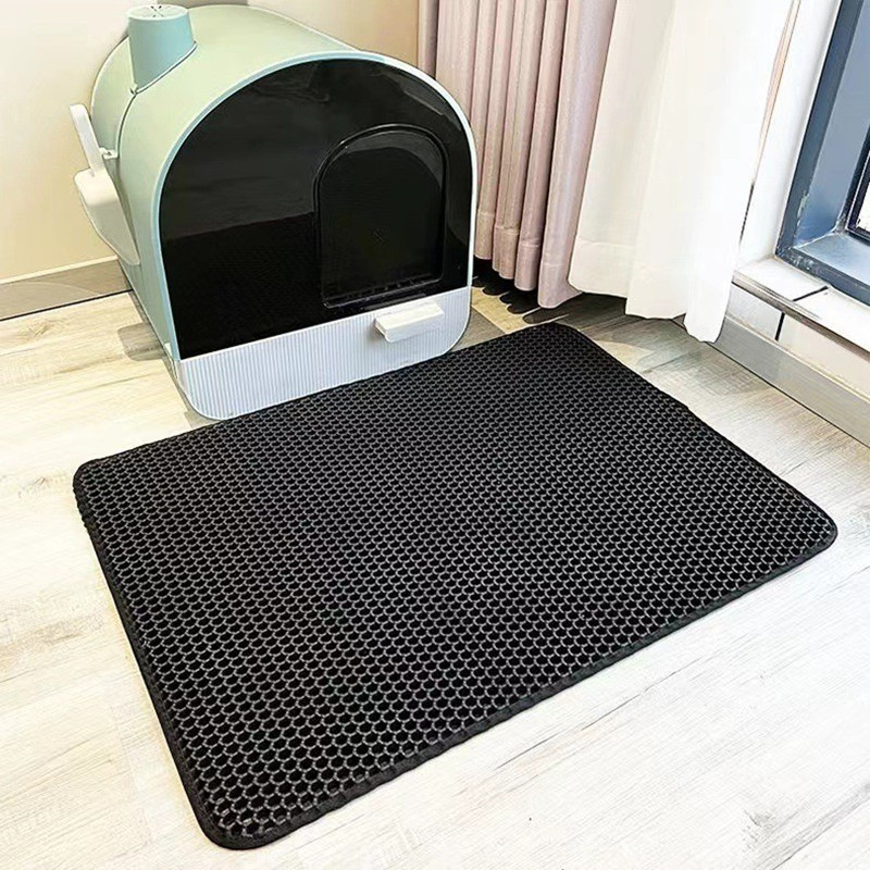 TK Alfombra De Caja De Arena Para Gatos Grande Con Agujeros Para Drenaje Impermeable Alfombra De Trapo Para Pisos Duros Fácil De Limpiar Para Gatos Y Gatitos