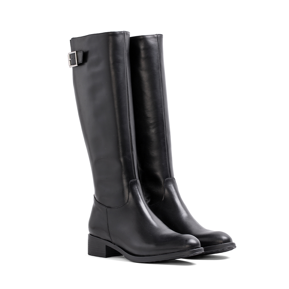Elodie Bota CA-1656 Krust Negro - Botas Altas - PIEL - 35mm - Calidad