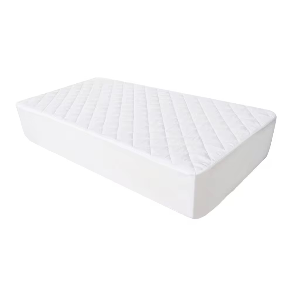 Protector de Colchón acolchado impermeable, de fibra para la cama de 150 , Cubre-colchón Anticarro, Transpirable, Extra suave, Medidas 150x190/200cm, Blanco