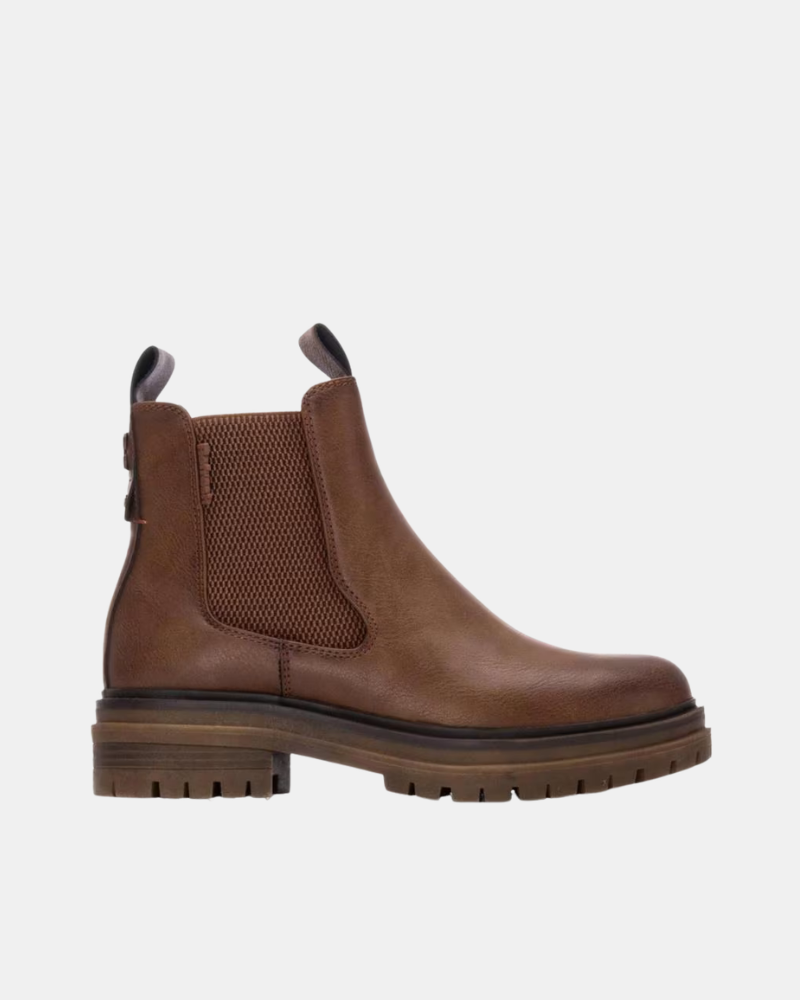 REFRESH 172921 Botines Chelsea Bajos Mujer Taupe