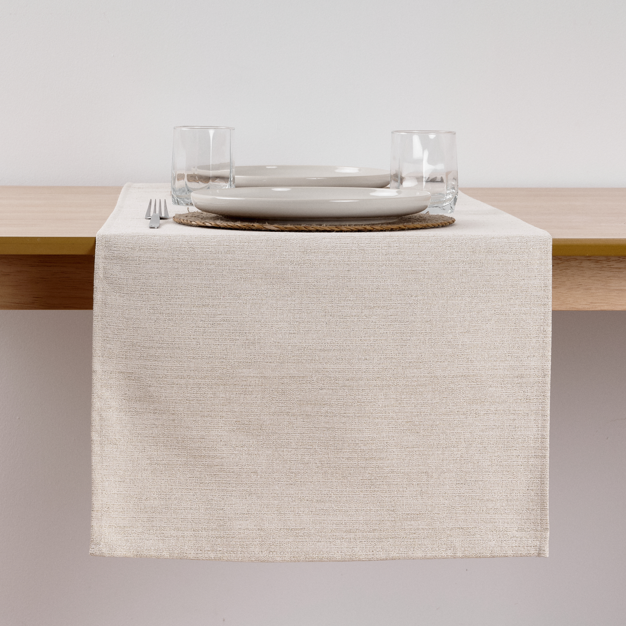 Camino de Mesa Navidad 45x140 cm con Lurex de Hilo Dorado/Plateado - ¡Decora tu hogar esta Navidad!