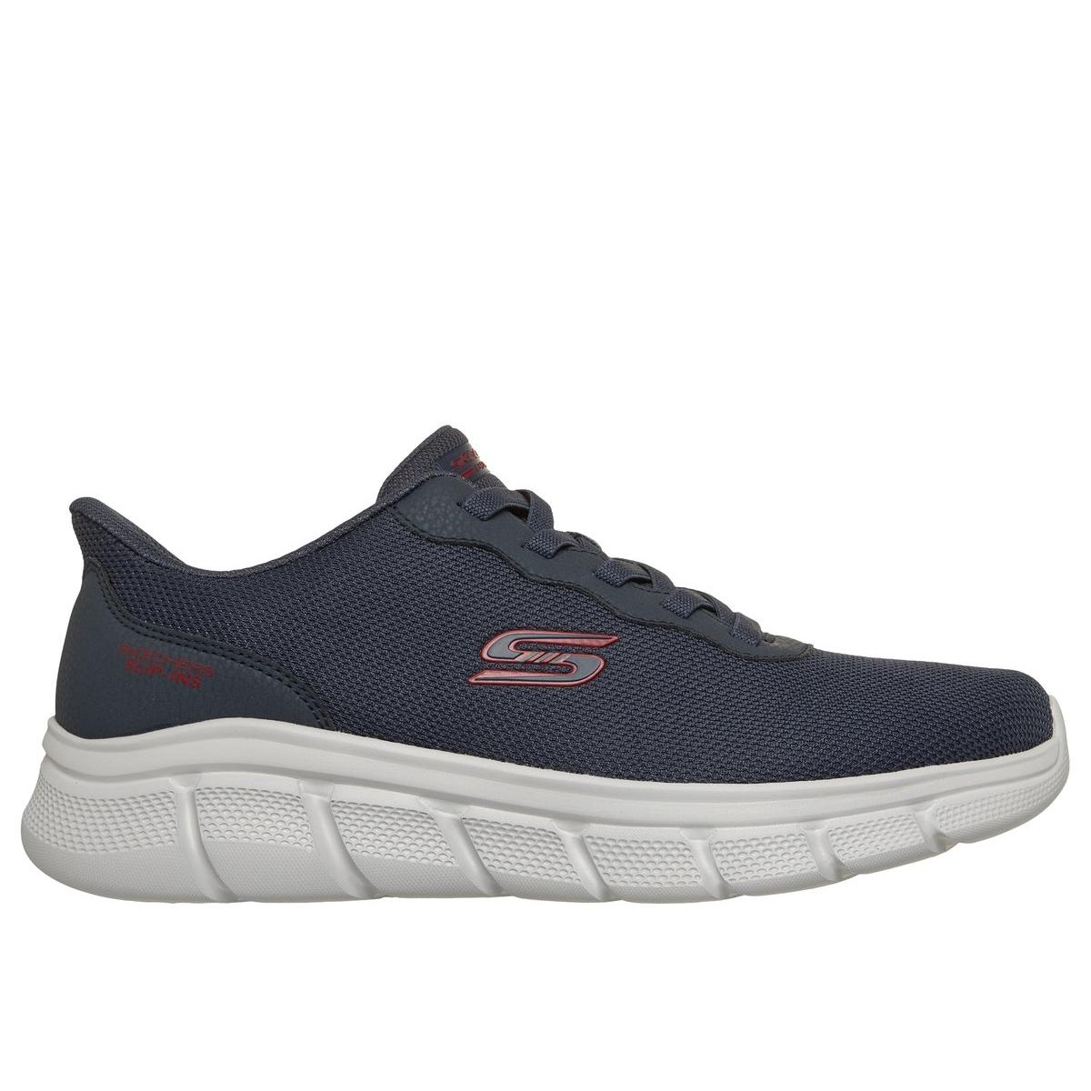 Skechers Slip-Ins Bobs B Flex Glacial Edge 118113 - Zapatillas Hombre Azul Marino sin Manos, Malla Transpirable y Memory Foam