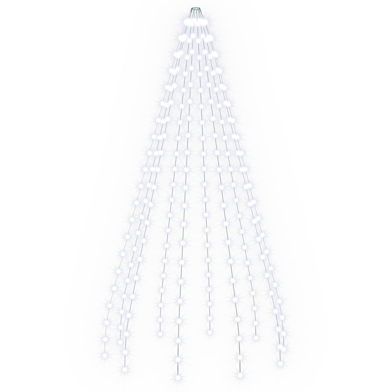 vidaXL Luces del árbol de Navidad 150/180/210/500 cm PVC 150 LED