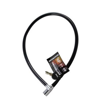 Cadena Antirrobo para Bicicleta 80 cm, Ø10 mm,  con Llave y Múltiples Aplicaciones