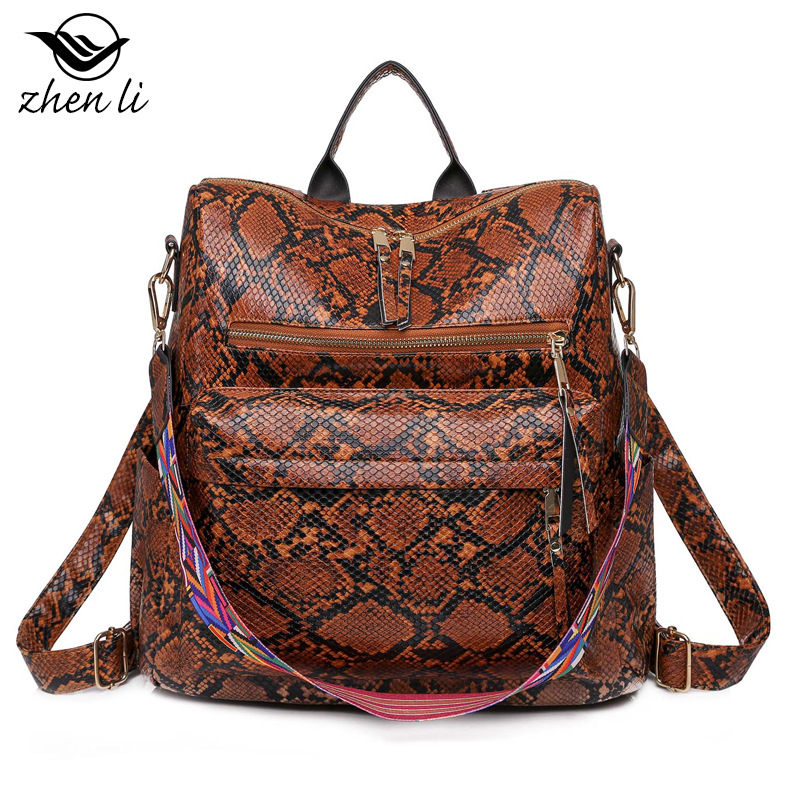 Mochila de moda para mujer, bolso de hombro multifuncional de cuero para mujer, bolso de viaje, bolso de mano