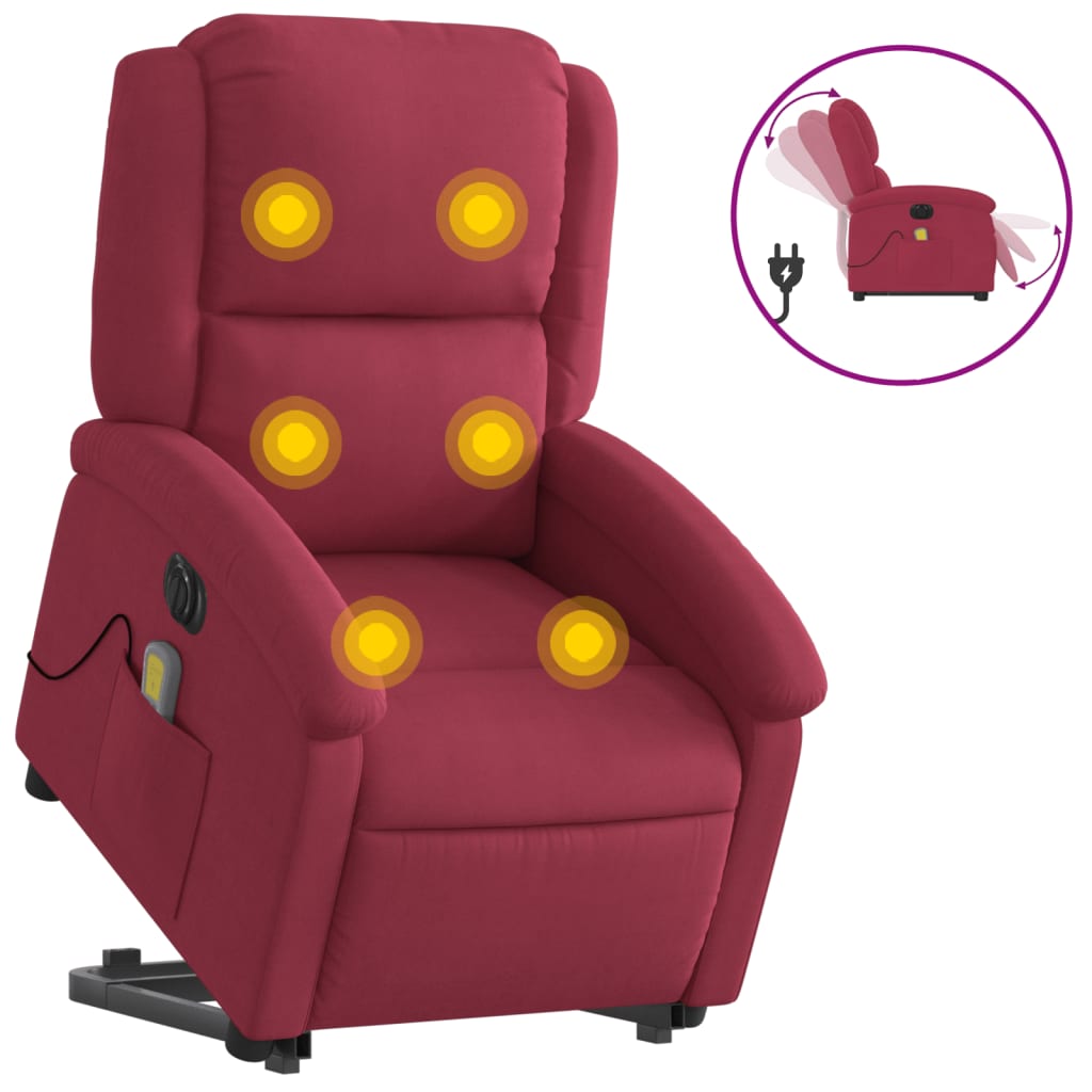 Vidaxl - Sillón Reclinable Masaje Eléctrico Terciopelo - Gris Claro