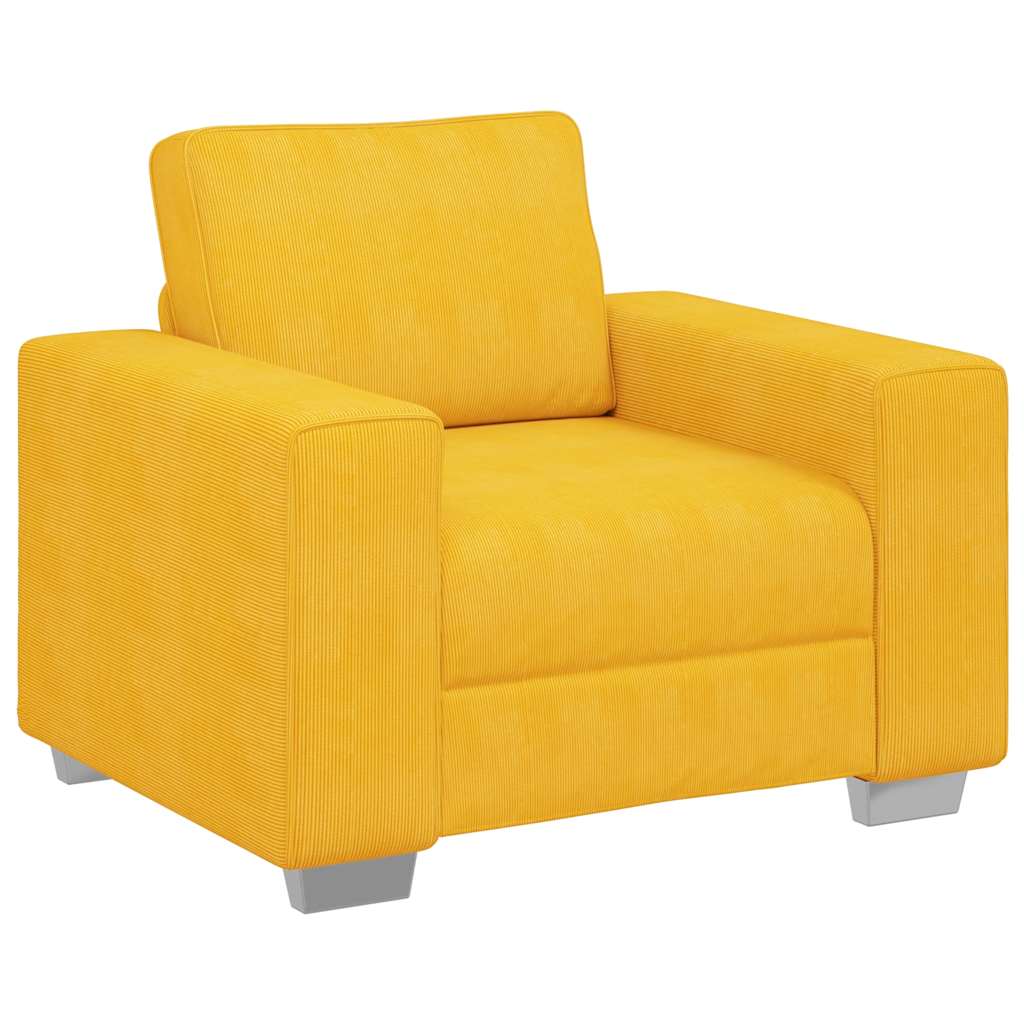 vidaXL Sillón sofá 100x77x82 cm Tela de pana Multicolor