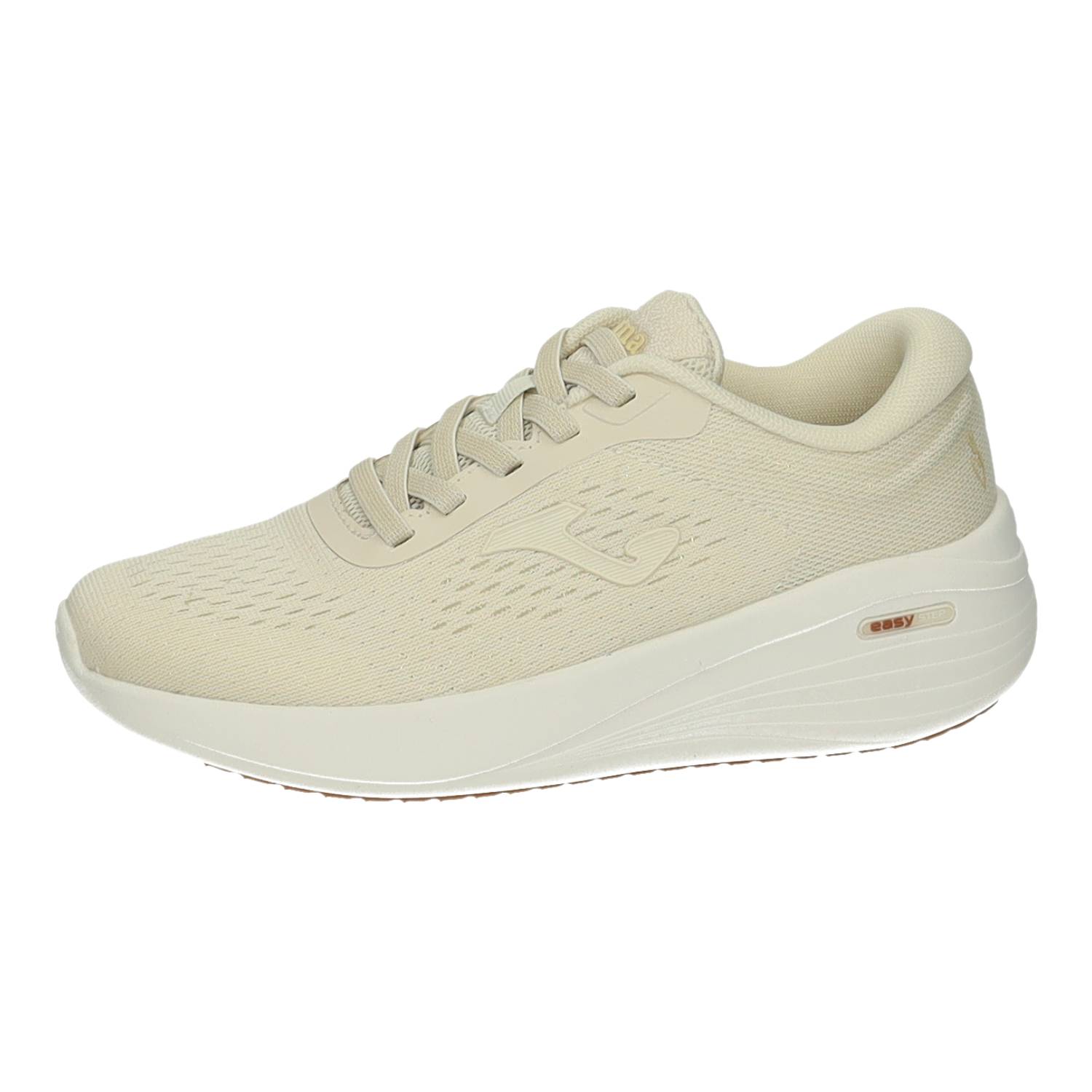 Deportivos marca JOMA para mujer en color beige. Calzado  Memory Foam, Easy Step, Horma Ancha, Mesh Transpirable VTS, Amortiguación Ligera, Calzado Cómodo para Caminar y Uso Diario