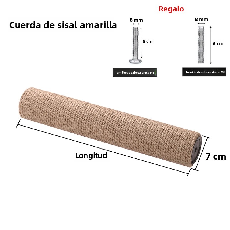 TK Palo De Afilado Para Gato De Torre De Gato DIY Marco De Subida Para Gatos Juguete Para Gatos Para Evitar Daños En Muebles Color Sisal