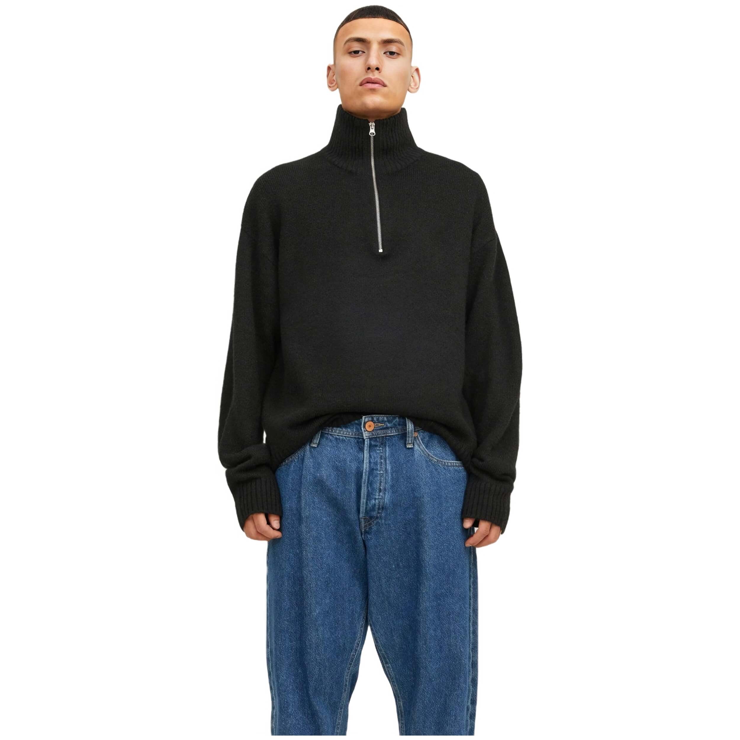 Jerseys marca Jack & Jones modelo 12241817-Negro para hombre en color negro