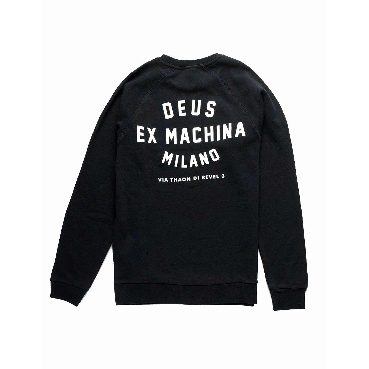 Sudadera Deus Ex Machina Milano Address Negra - Diseño Elegante