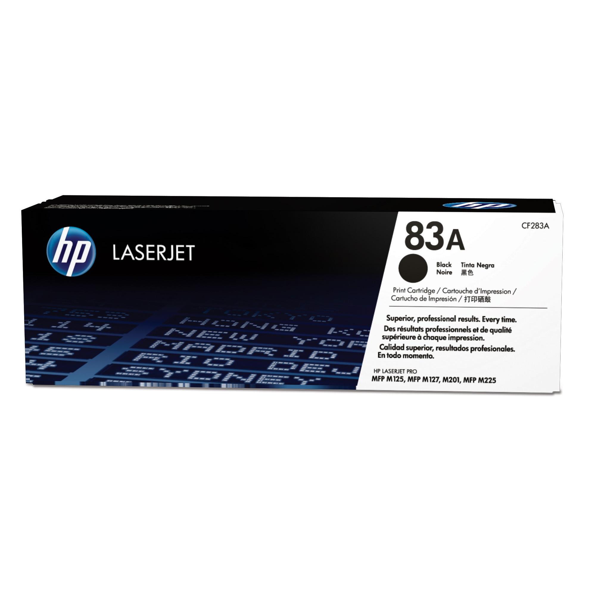 Hp cf283a negro cartucho de toner original - 83a