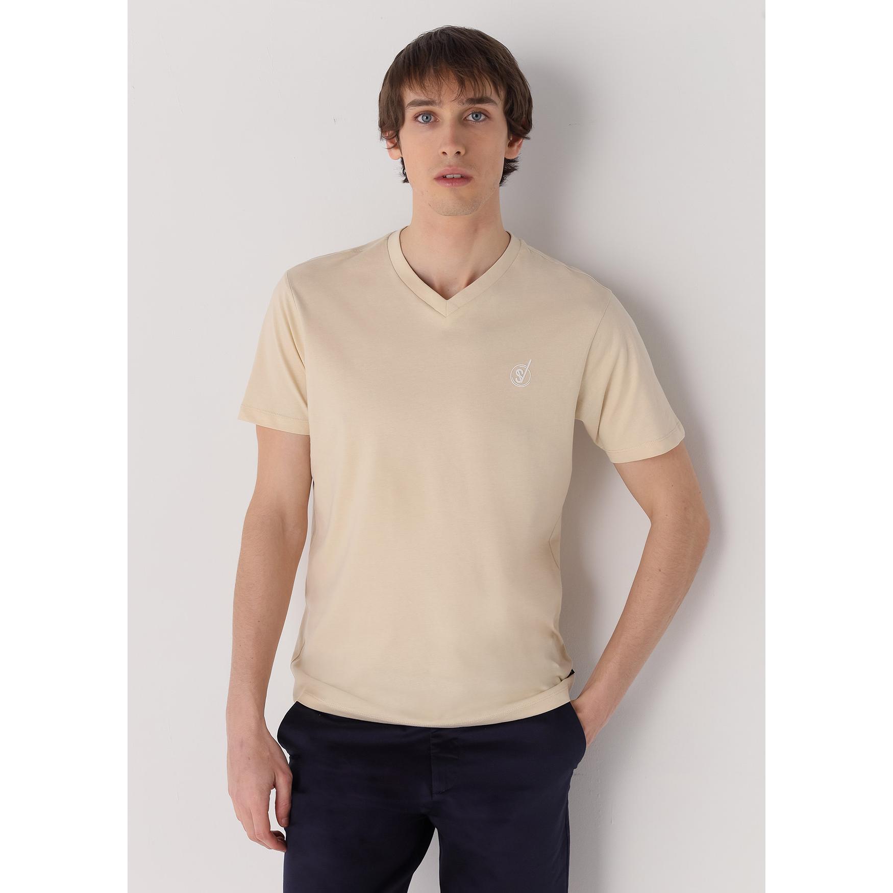 SIX VALVES - Camiseta de manga corta con cuello pico