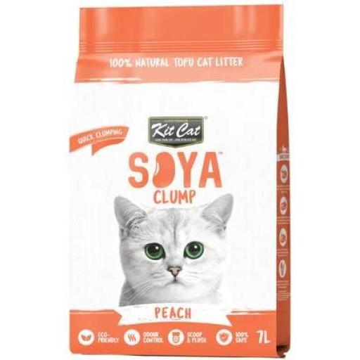 Kit Cat Arena Eco SoyaClump Melocotón (Gatos , Peluquería e higiene , Arenas) - 2 KG