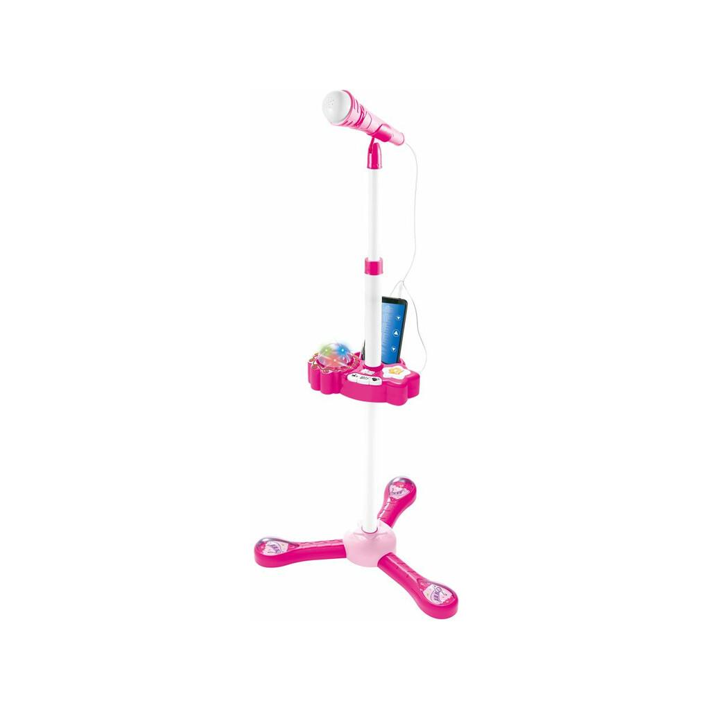 Set Microfono Karaoke Rosa Adaptable a Smartphone Karaokes PEQUEBANDA