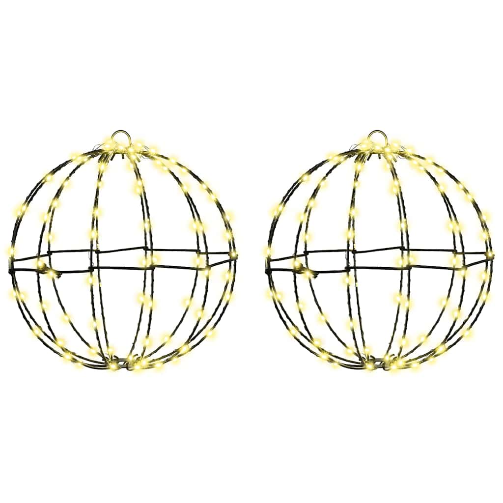 vidaXL Luz de adorno navideño 2 uds. 192 LED Multicolor Diámetro 30 x 32 cm