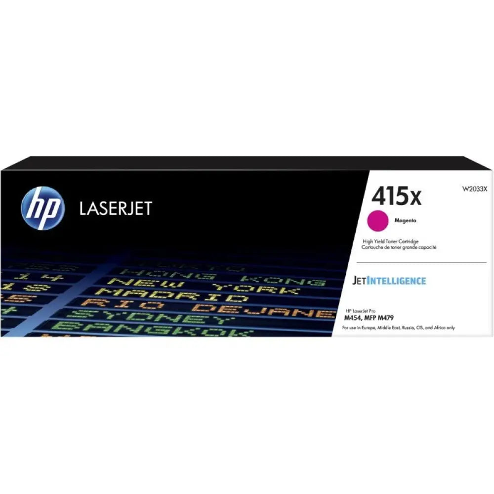 HP - Tóner magenta 415X original de alta capacidad (6000 páginas) para HP LaserJet Enterprise M455, M480 y Pro M479