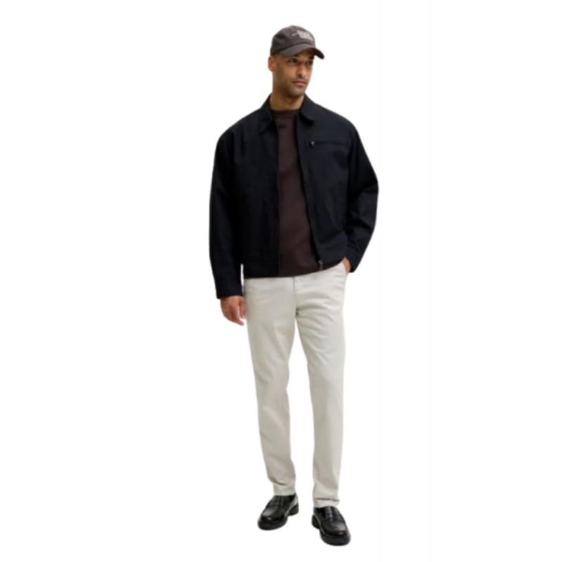 Pantalón Chino Hombre Slim Fit Beige Jack&Jones Satén Algodón Orgánico L32