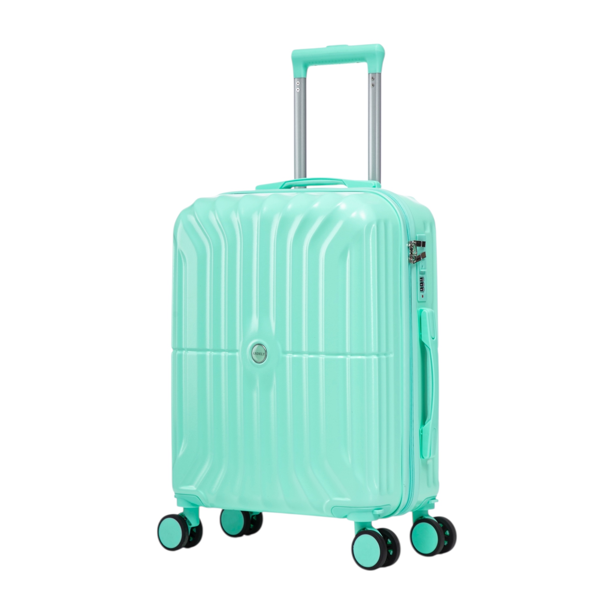 ANDELY Maletas de Viaje de Cabina Rígidas PC/ABS, Maleta de 16 Pulgadas, Maleta de 20 Pulgadas, quipaje Ligero con Ruedas Dobles 360° Silenciosas, Cerradura Integrada y Asa Telescópica Ajustable, Trolley Resistente para Avión y Viajes Cortos